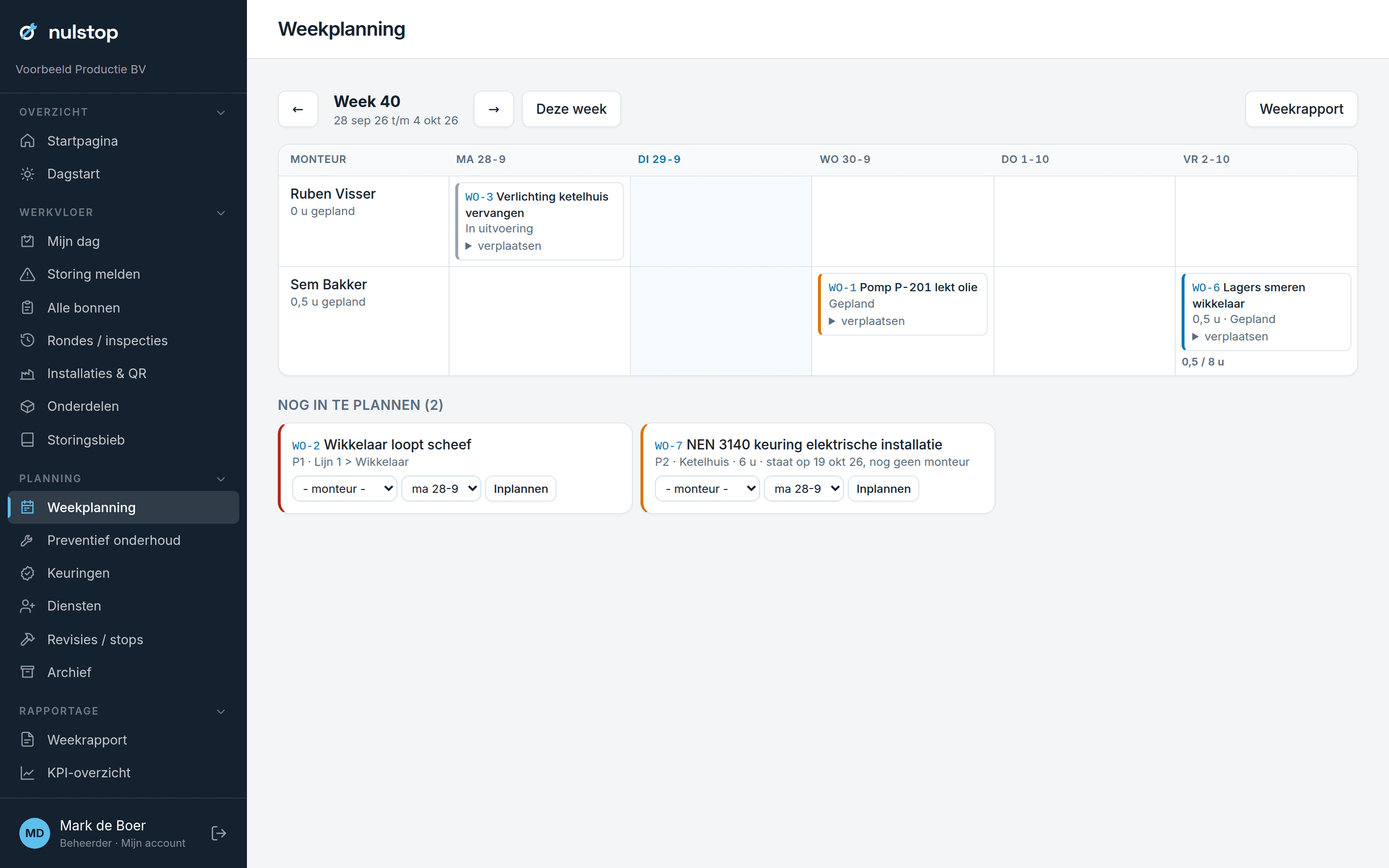 Weekplanning waar iedereen op kijkt